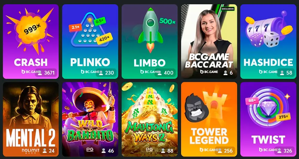 استمتع بألعاب BCGame Casino وتجربة المقامرة المذهلة